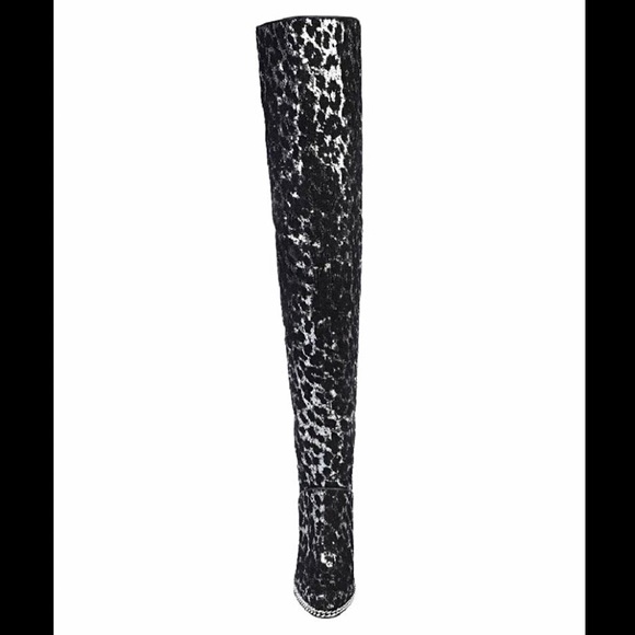 *NIB❗️Balmain Emma Leopard Sequin Over The Knee Boots - Picture 3 of 13